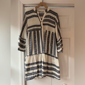 Civico 51 Aztec Navy and White Midi Dress